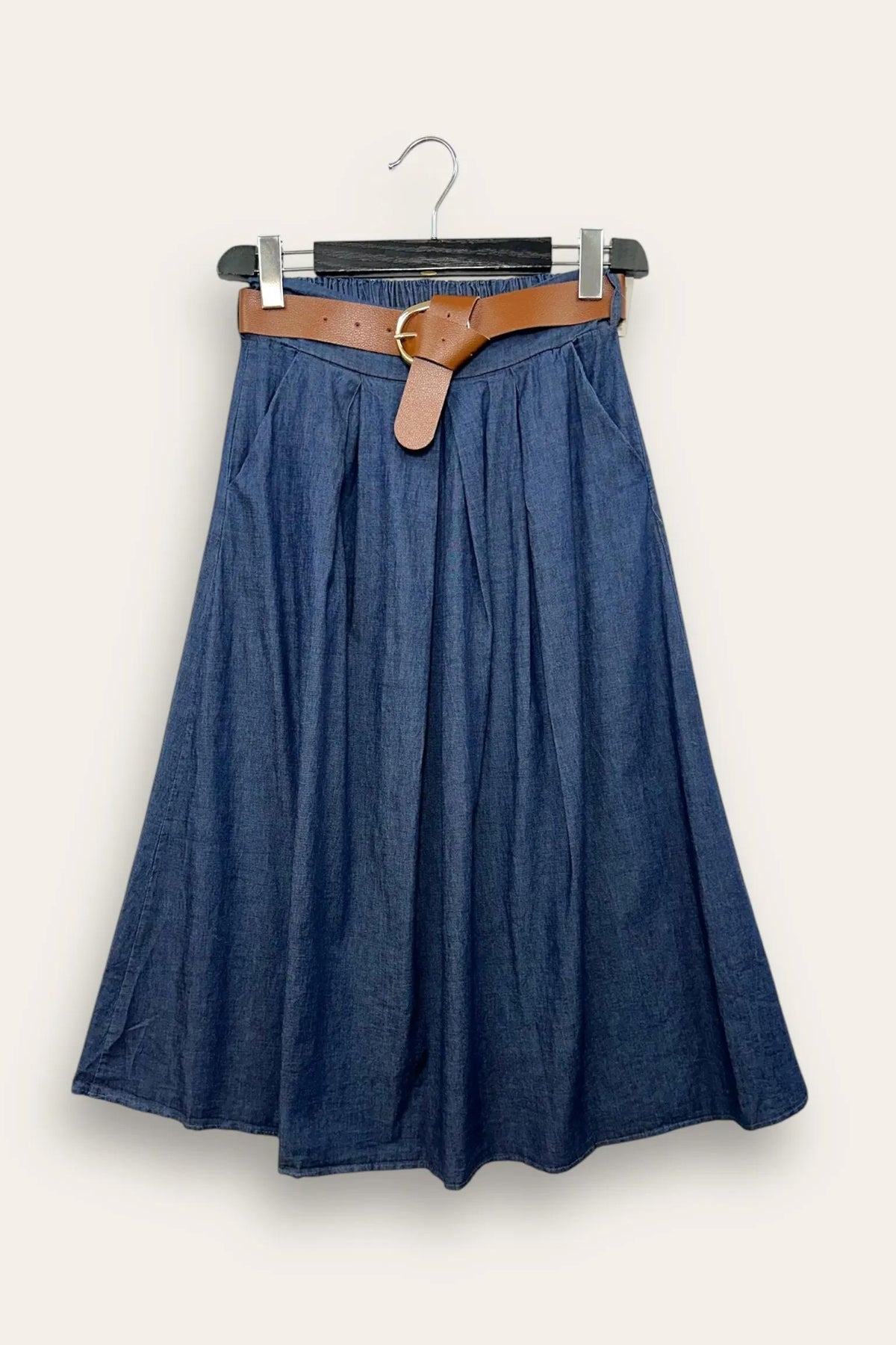 Gonna midi in chambray 