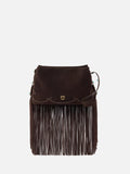 PINKO TRIPLET MINI FRINGES SUEDE