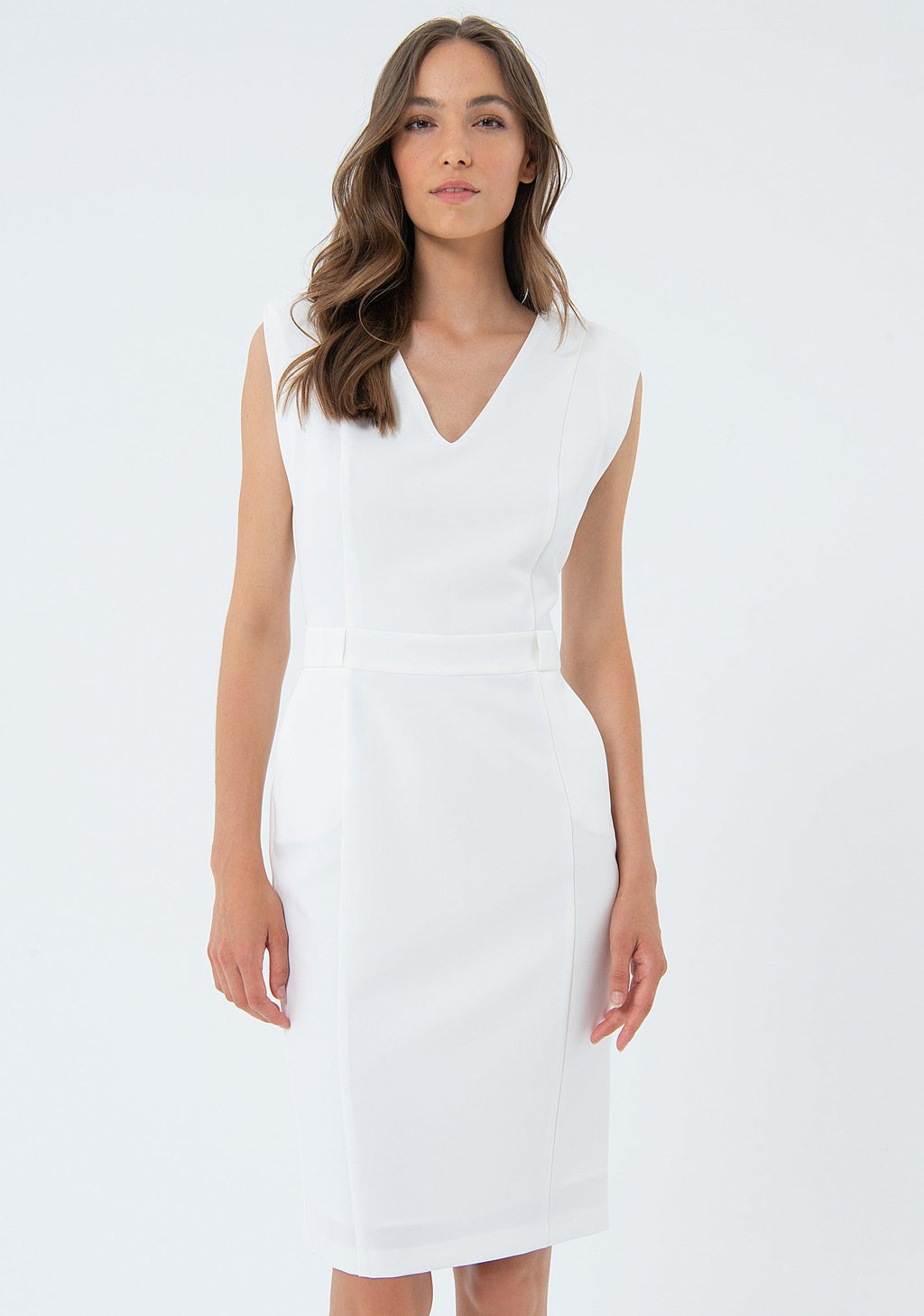 MINI DRESS WHITE FS24SD1002W42901/278 FRACOMINA