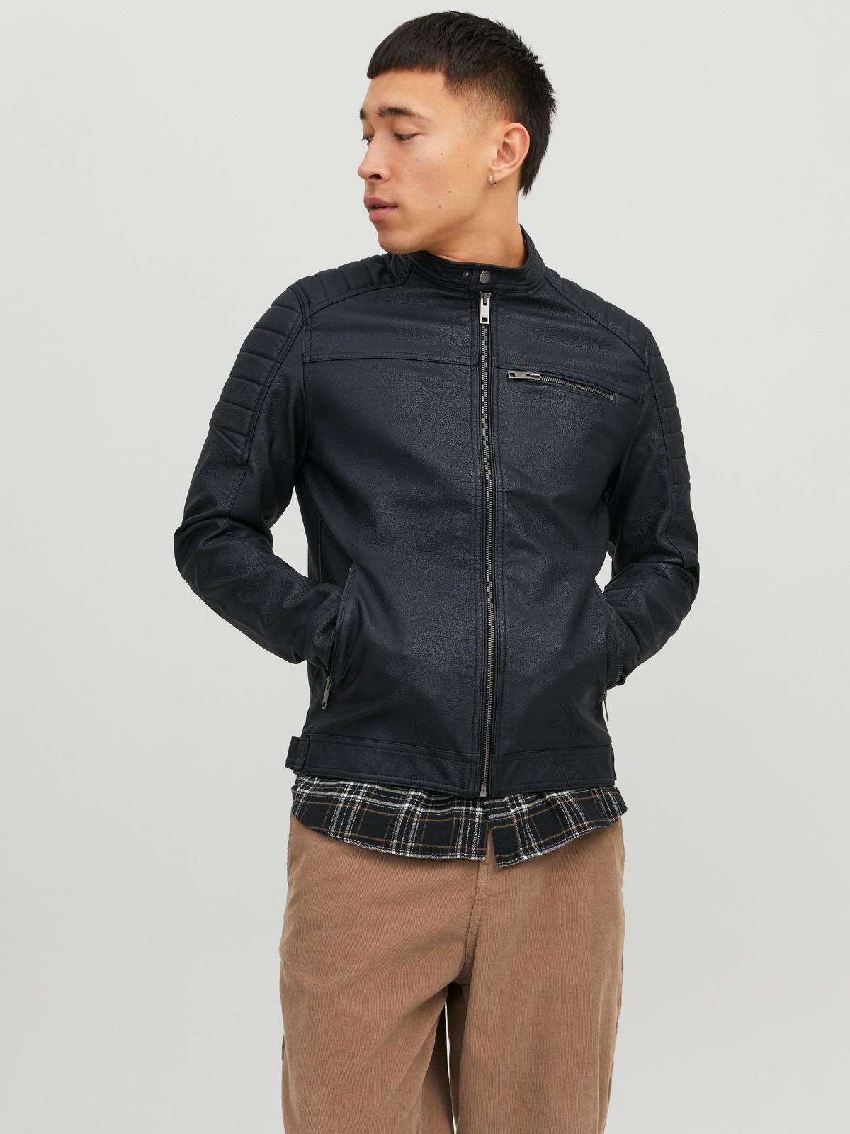 12147218/Black PU JACK AND JONES