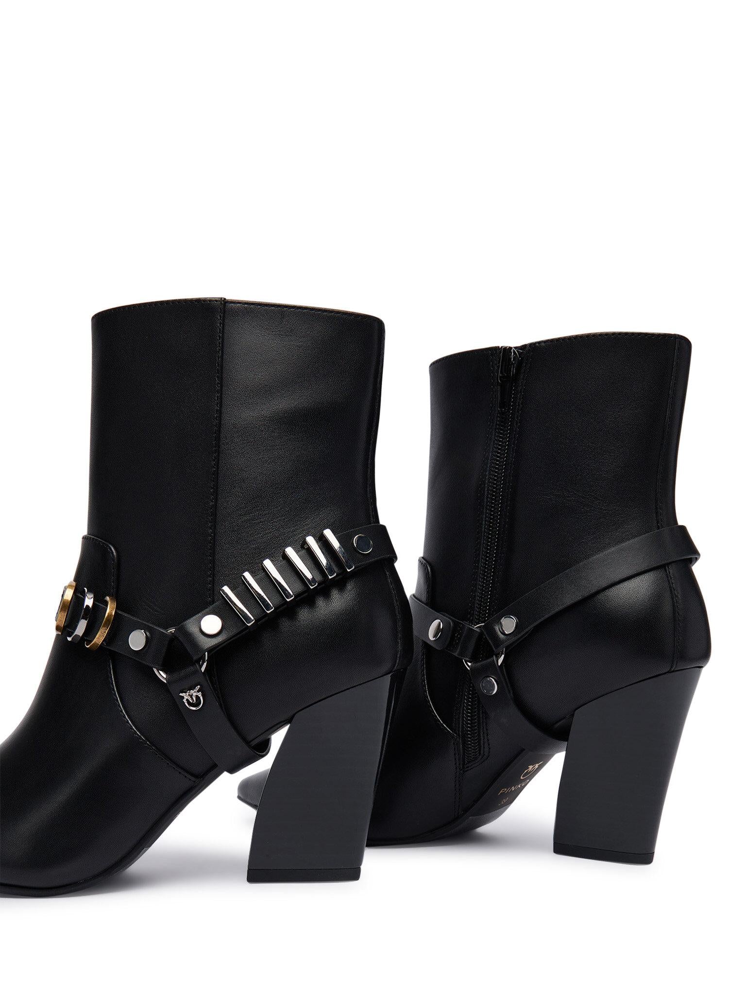 VIOLA 02 - ANKLE BOOT CALF LEATHER SD0417P001/Z99 PINKO