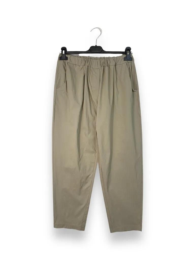 Pantalone a sigaretta con elastico in vita in bengalina 