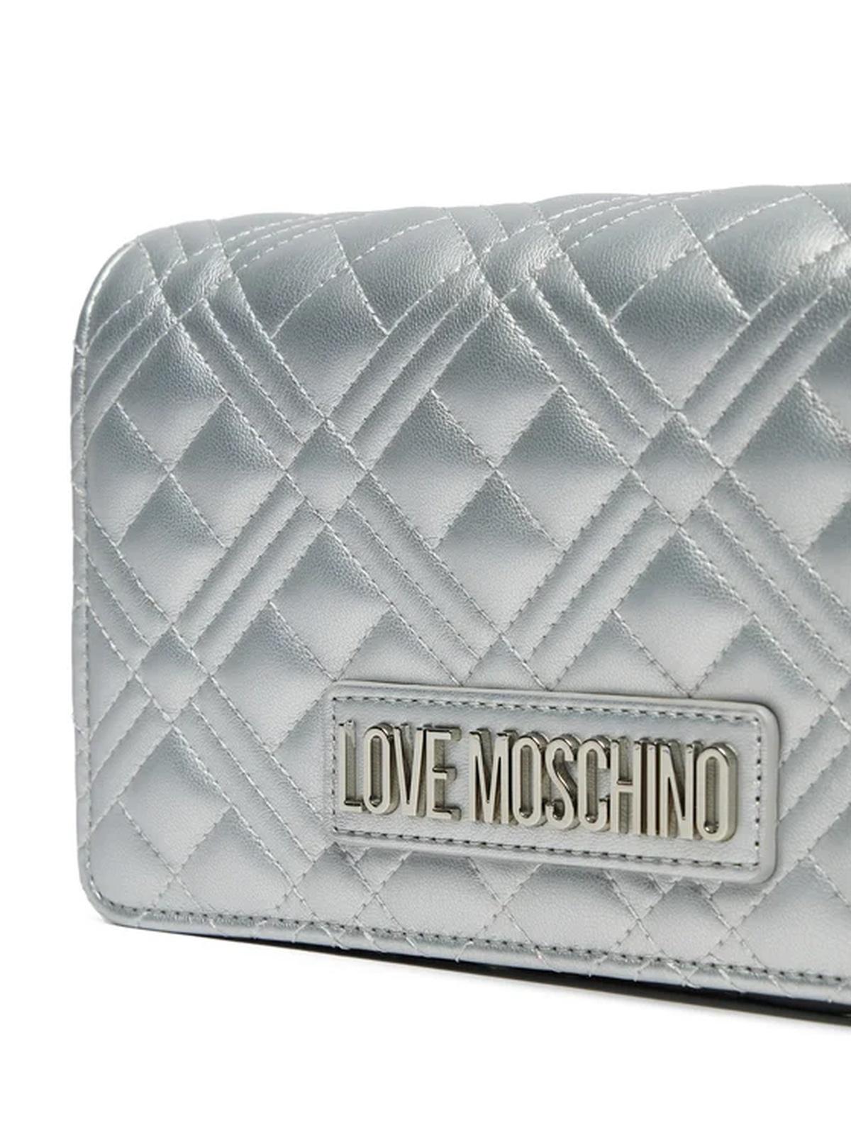 BORSA QUILTED PU METALLIC SILVER 