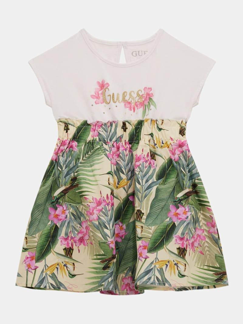 MIXED FABRIC SS DRESS 