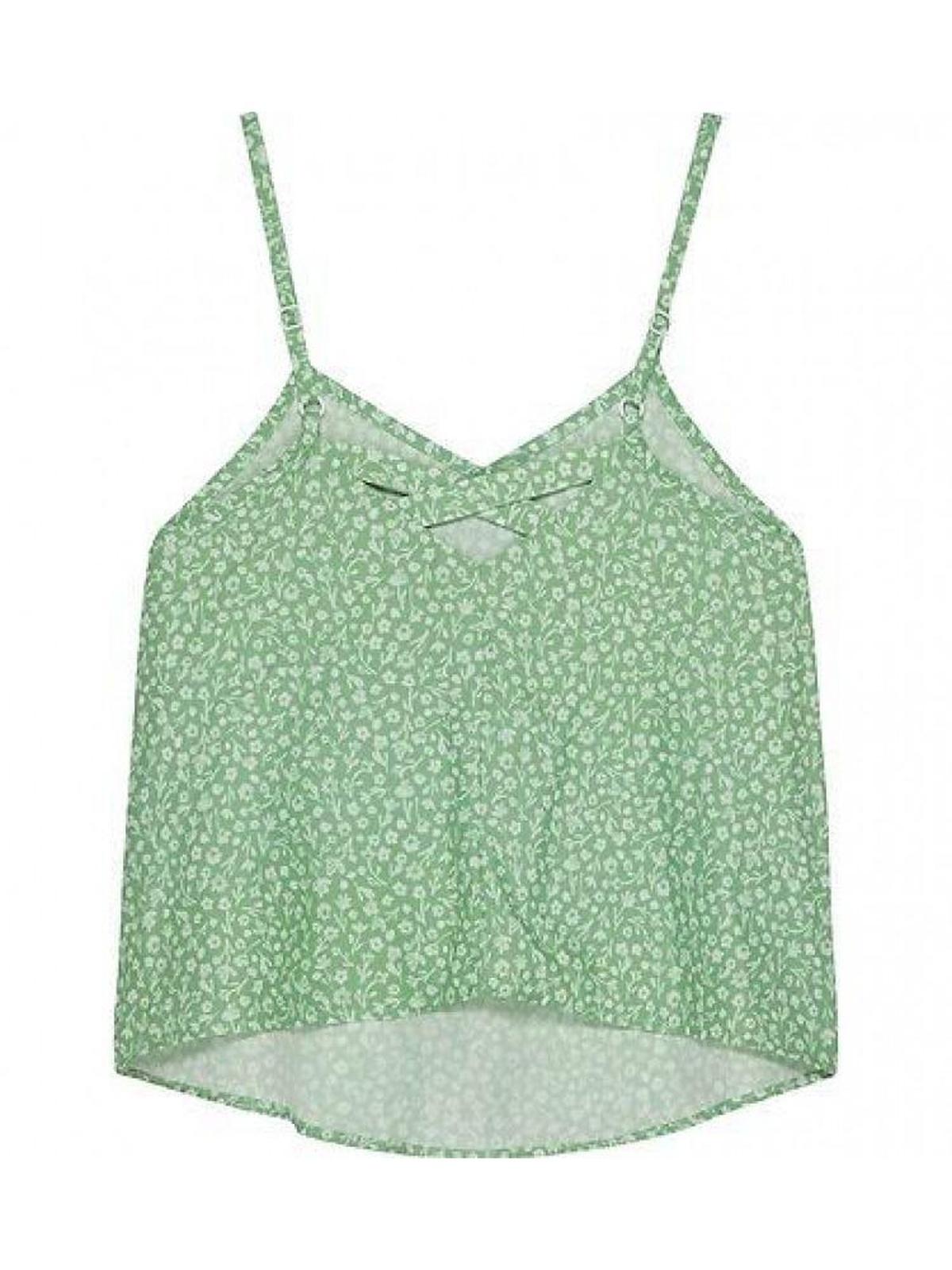 FLOWER AOP STRAP TOP 