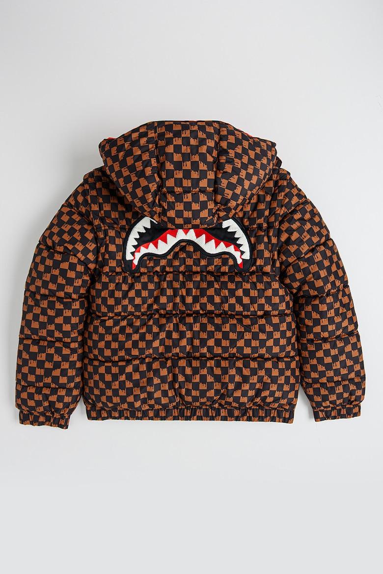 DRIP CHECK DETACH SLEEVE DOWN JKT J SPY1300/BROWN SPRAYGROUND