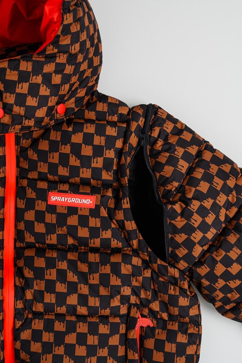 DRIP CHECK DETACH SLEEVE DOWN JKT J SPY1300/BROWN SPRAYGROUND