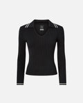 PINKO LINOSA POLO RIBBED VISCOSA STR