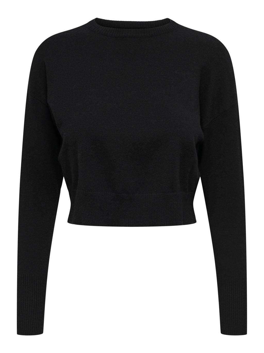 ONLIBI LS CROP O-NECK CC KNT 