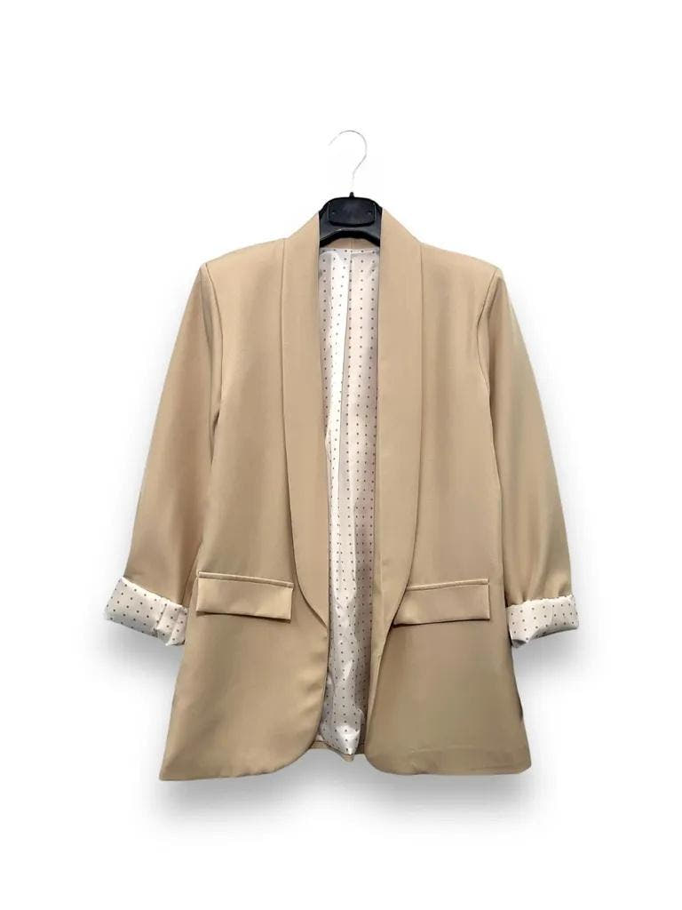 Blazer con fodera a pois 