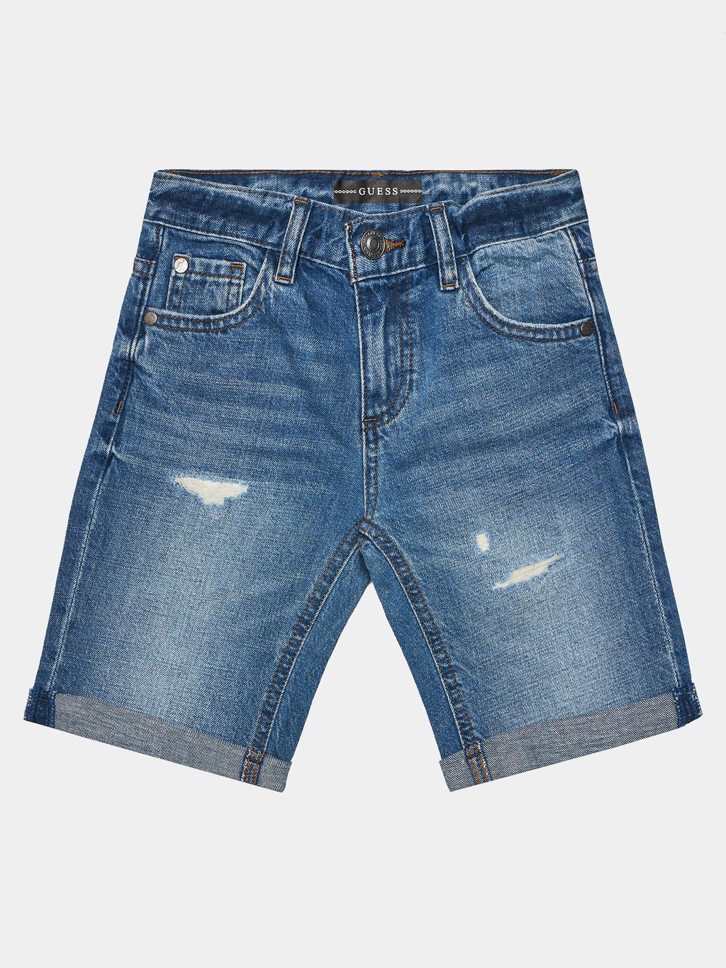DENIM LINEN SHORTS 