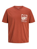 JACK AND JONES JORSPLIT AOP POCKET TEE SS CREW NECK