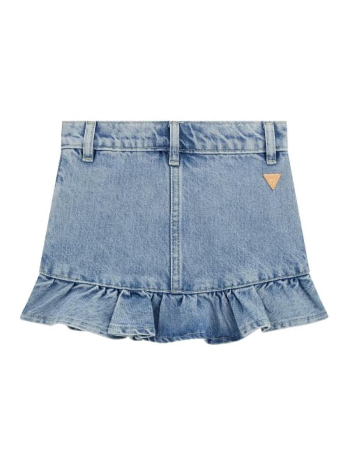 RIGID DENIM SKIRT W/ 