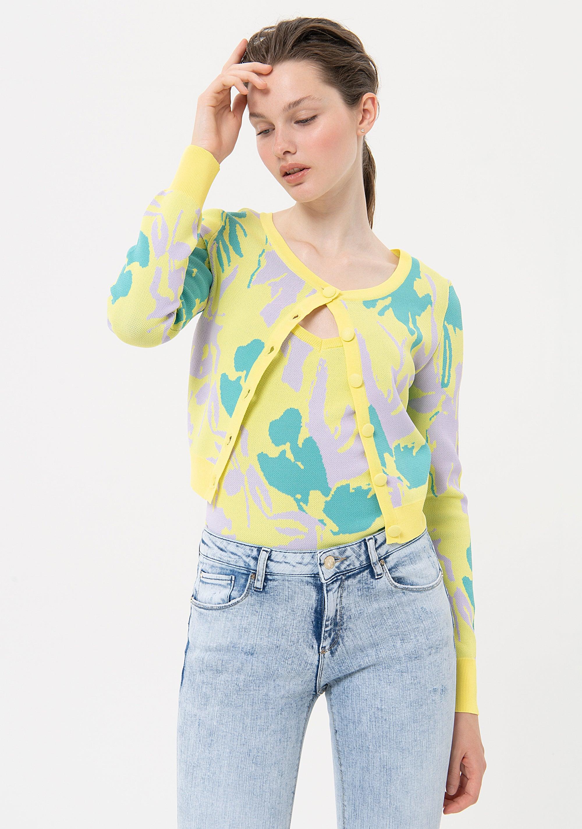 CHANEL CARDIGAN MULTICOLORLIGHTYELL FR24ST8012K416F8/S08 FRACOMINA