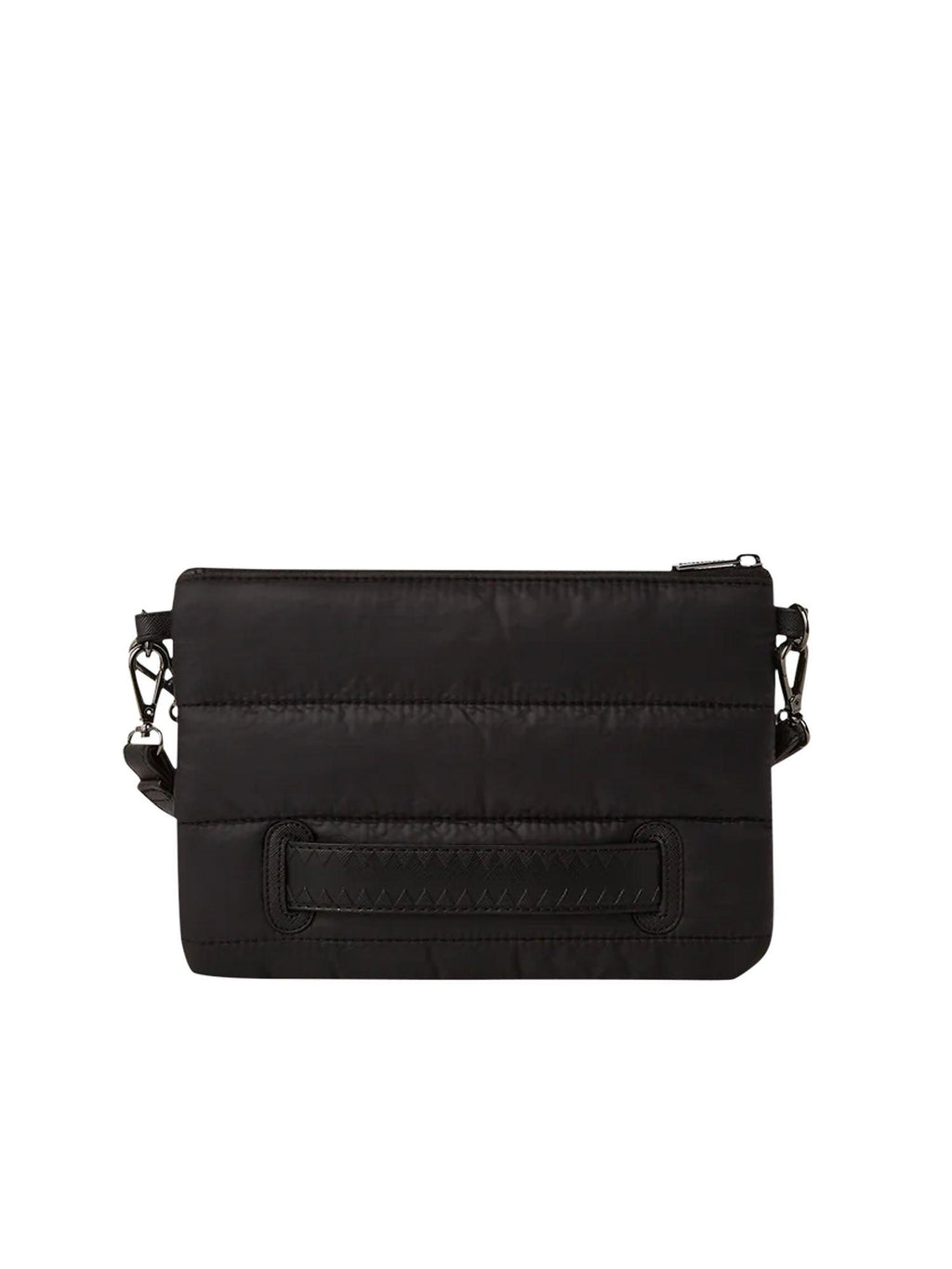 BLACK PUFFER GREY CHECK U POUCHETTE 