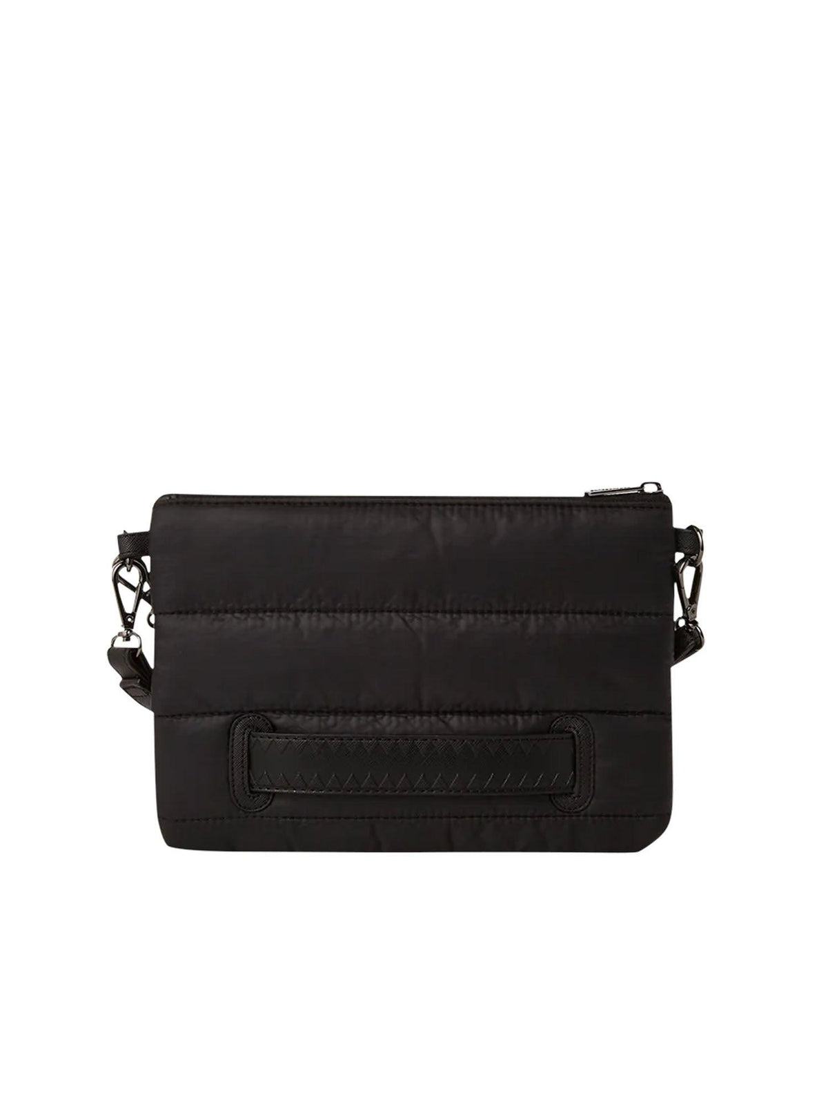 BLACK PUFFER GREY CHECK U POUCHETTE 