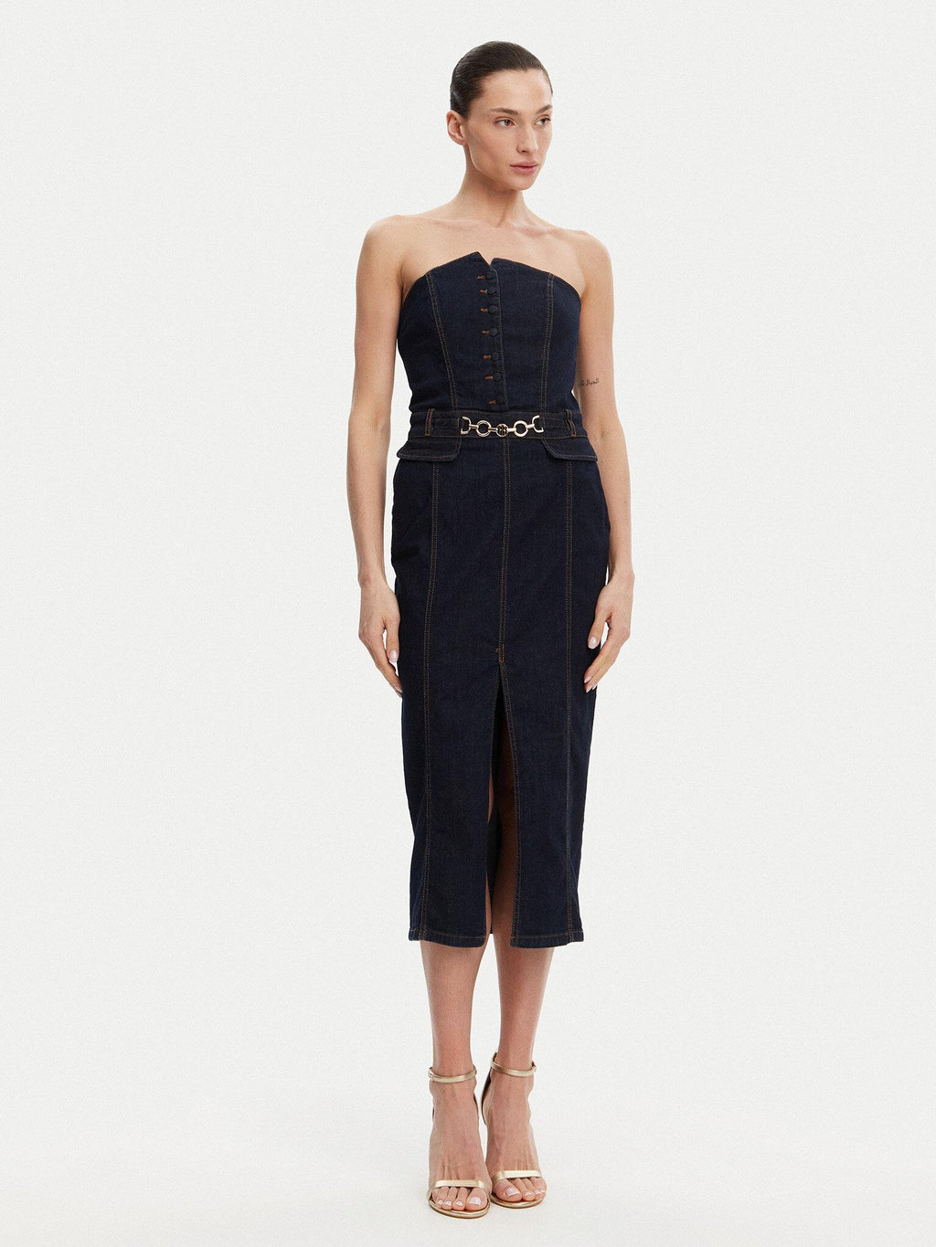 MIDI DENIM DRESS RAWWASH FR25SD4010D46093/L23 FRACOMINA