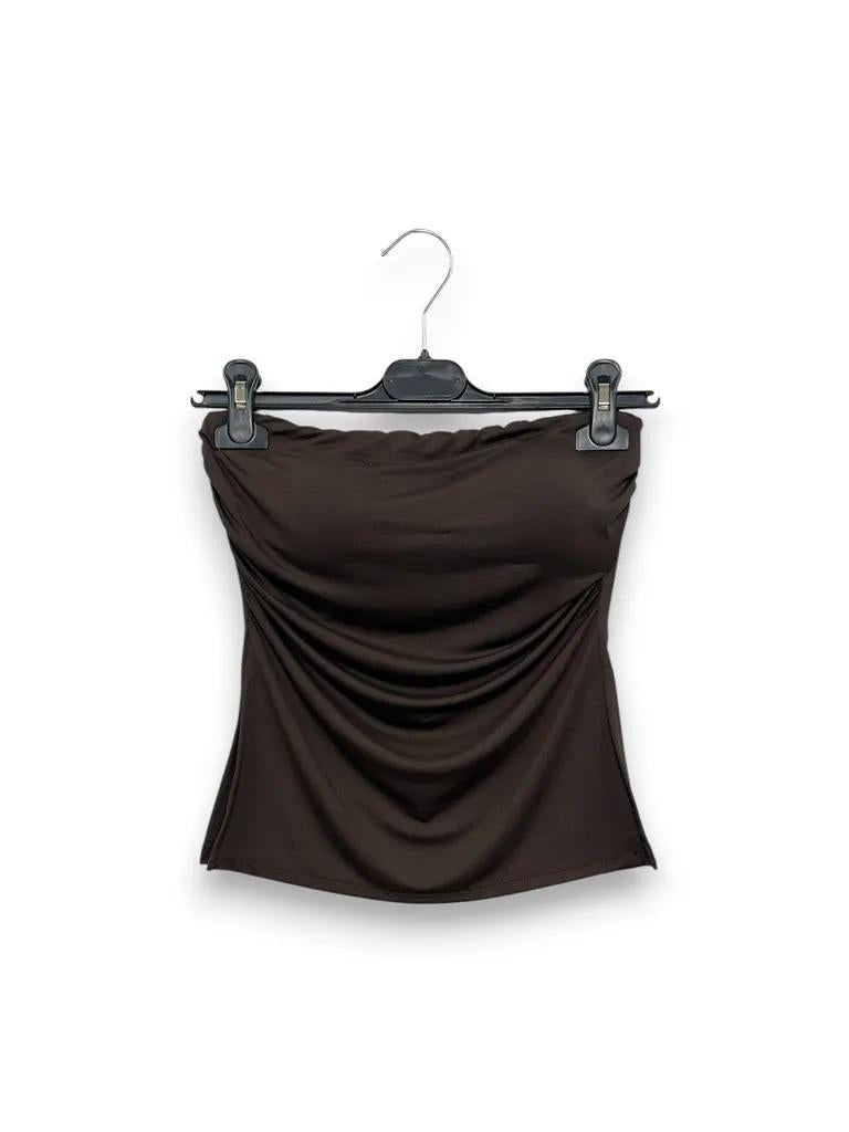 Top a fascia con coppa e drappeggio al lato 