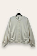 LOVEme Felpa bomber in scuba, zip e tasche