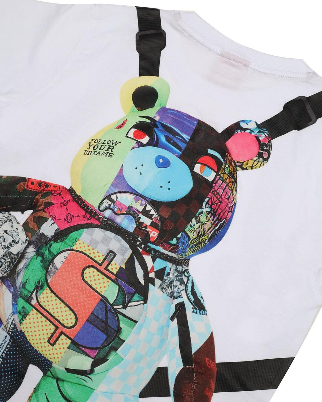WONDERFUL MIND BEAR BACKPACK WHITE REGULAR T-SHIRT 