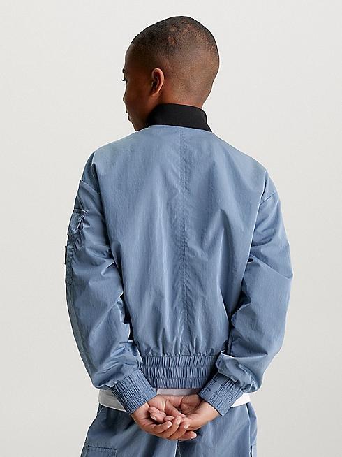 STRUCTURED NYLON ZIPPED BOMBER 