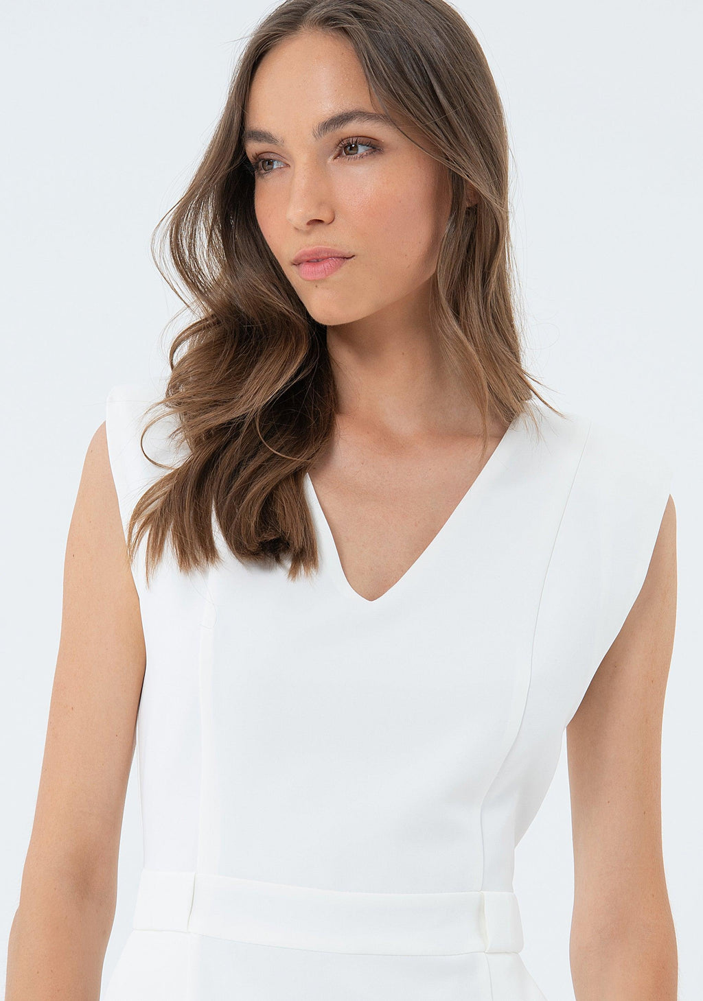 MINI DRESS WHITE FS24SD1002W42901/278 FRACOMINA