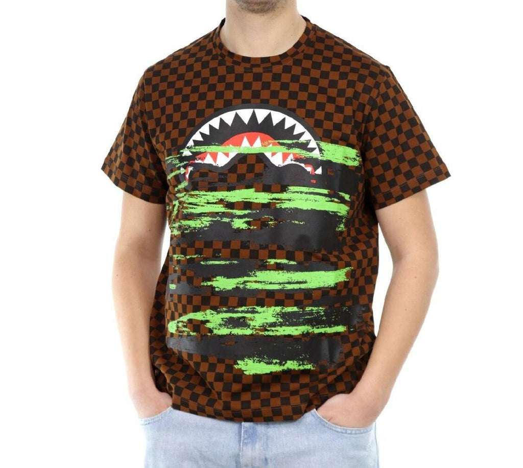 OOPS I STAINED MYSPRAYGROUND TSHIRT BRN SP688BRWN/CHECK SPRAYGROUND
