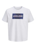 JACK AND JONES JJCOLE PRINT TEE SS CREW NECK LN