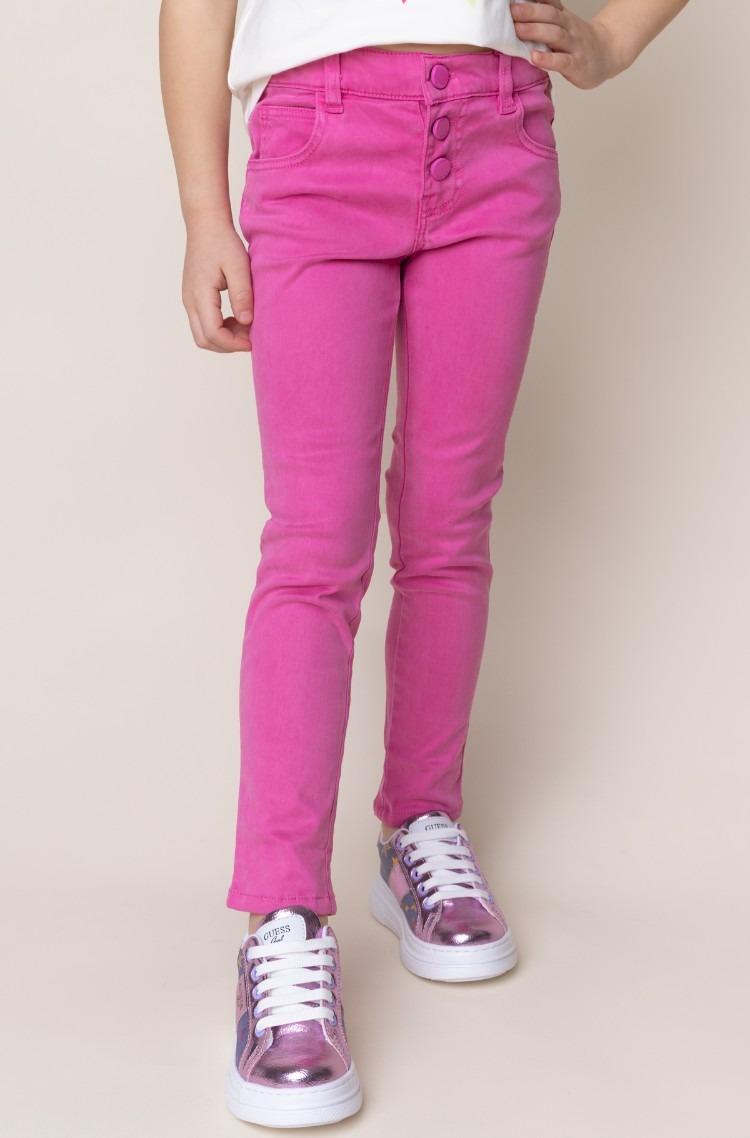 STRETCH SATEEN SKINNY PANTS 