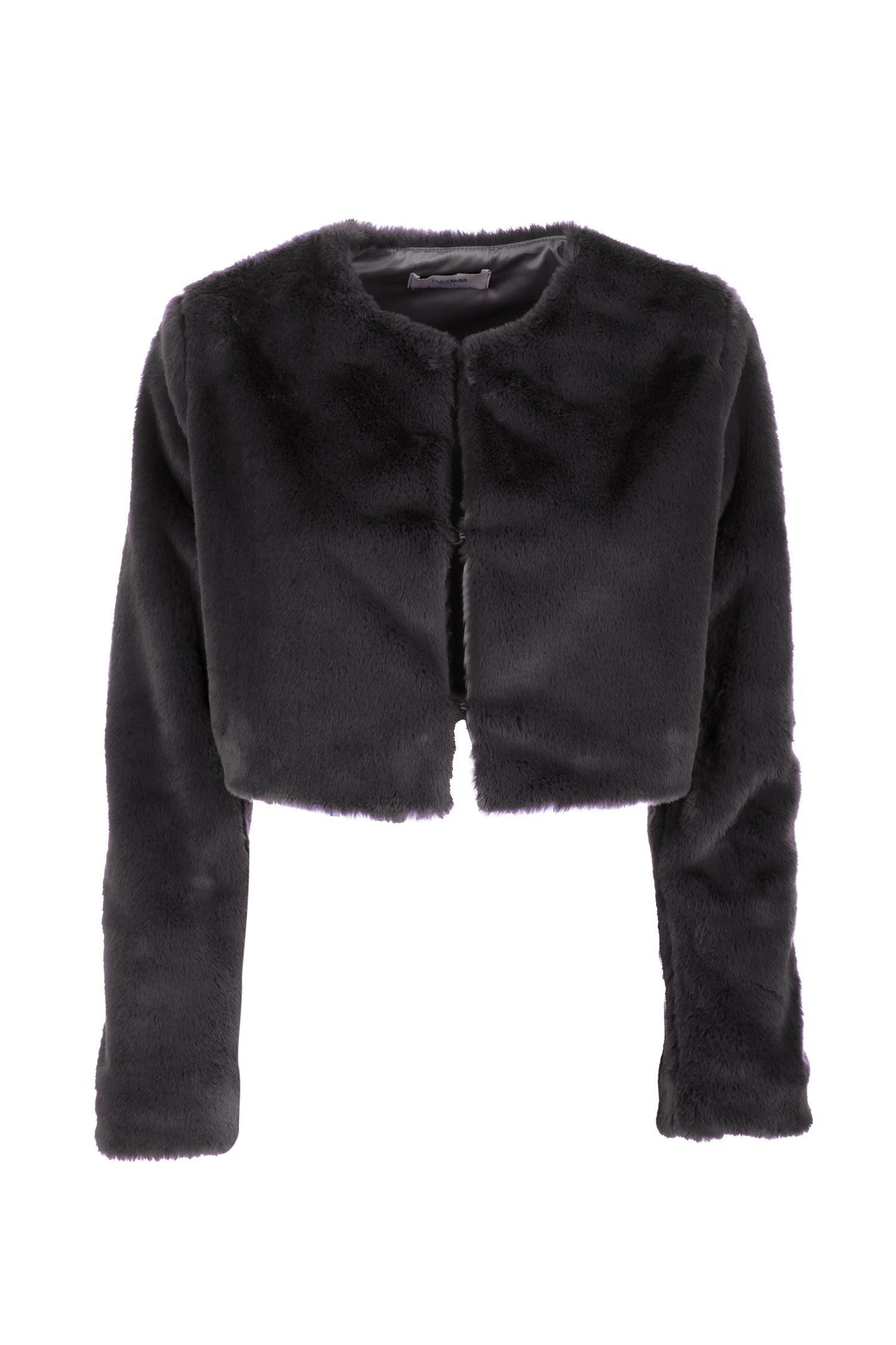 CROP FUR PURPLE 