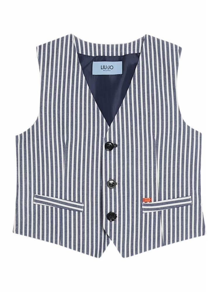 GILET SEERSUCKER RIGHE 