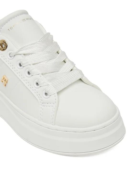SNEAKER BASSA ALLACCIATA BIANCO/PLATINO 