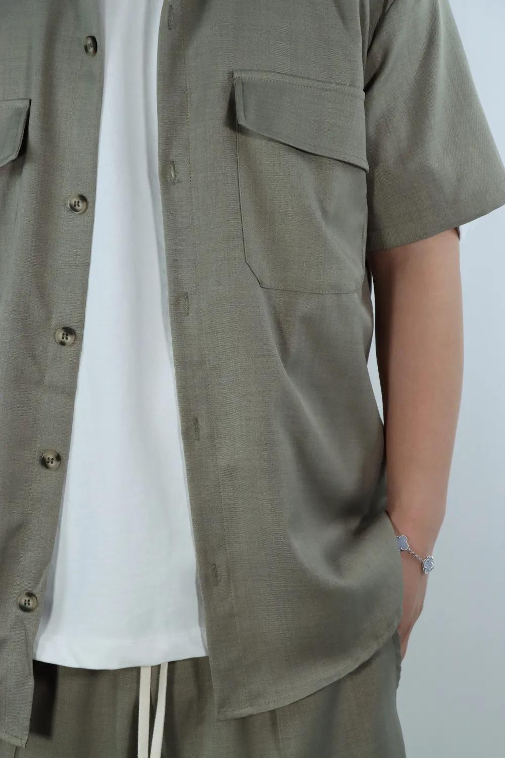 BERMUDA+CAMICIA PRIMID-975/VERDE PRIMID