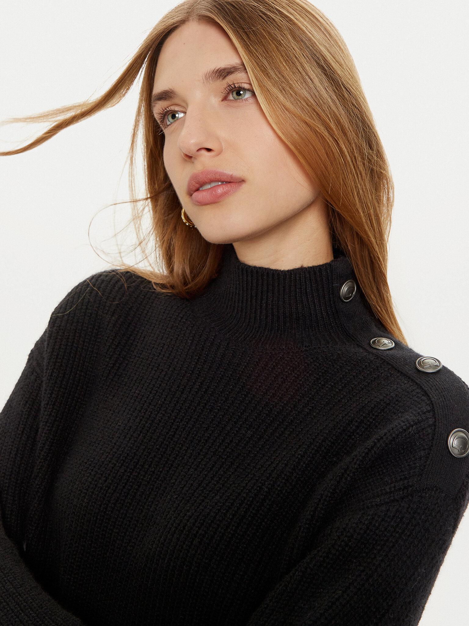 ZYLEE LS MOCK NECK SWTR W4BR39Z2WX0/JBLK GUESS