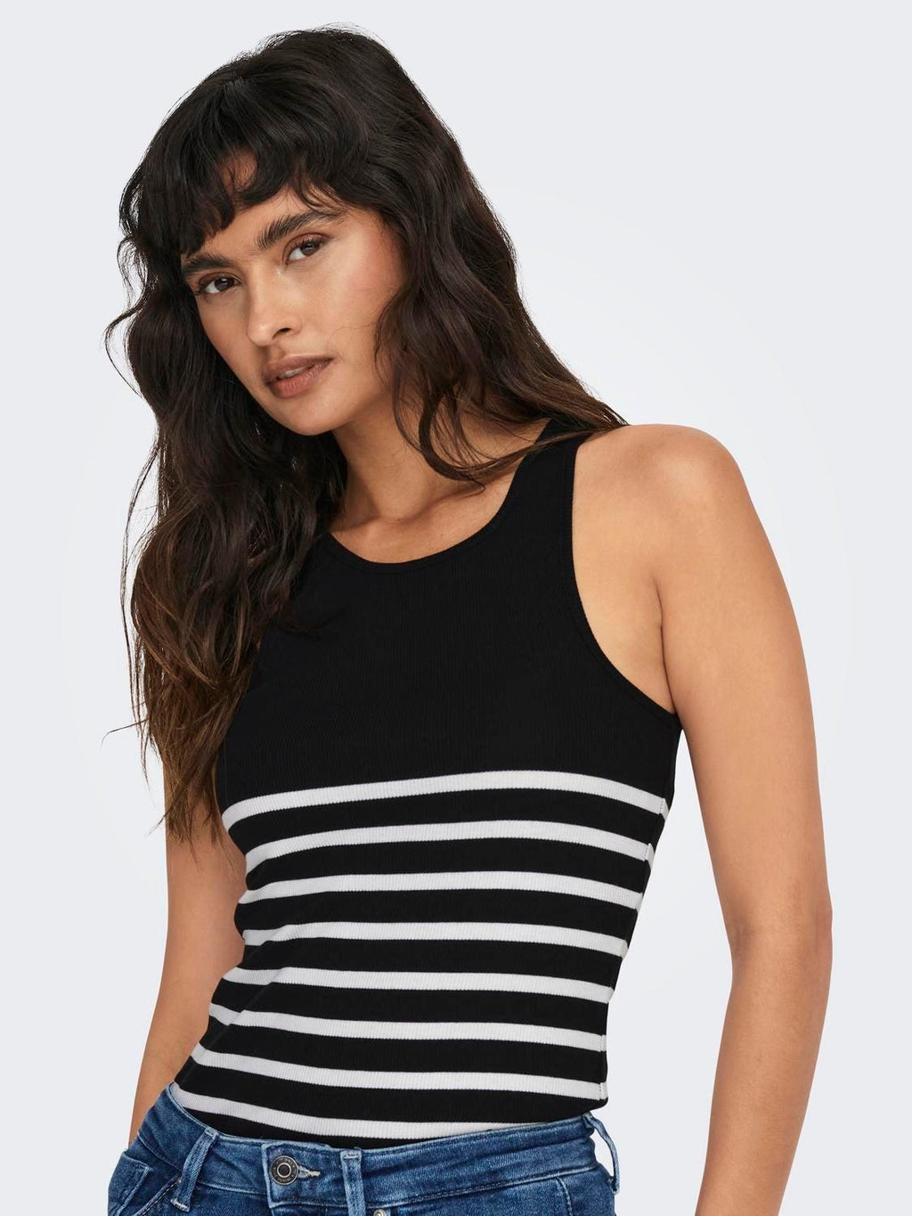 ONLKENYA RIB STRIPE TANK TOP JRS NOOS 