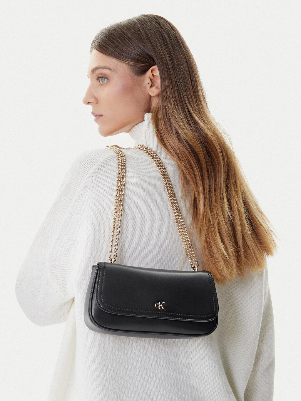 CK CONVERTIBLE CHAIN SMALL BAG 