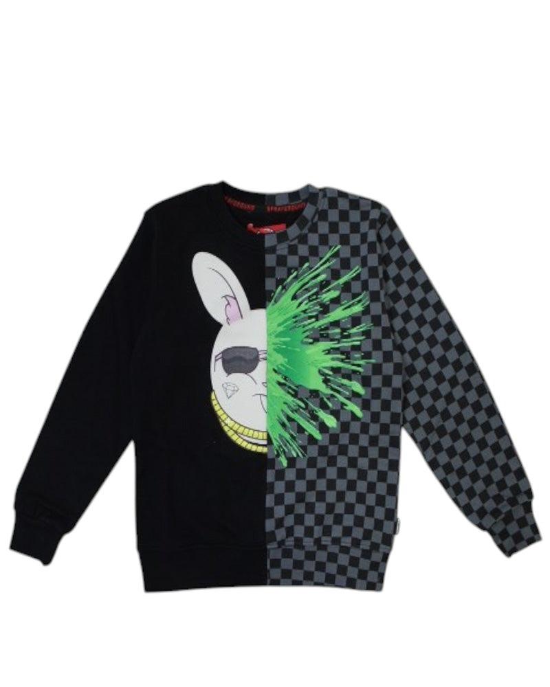 SPLATTER BUNNY SPLIT REGULAR<BR/>CREWNECK 