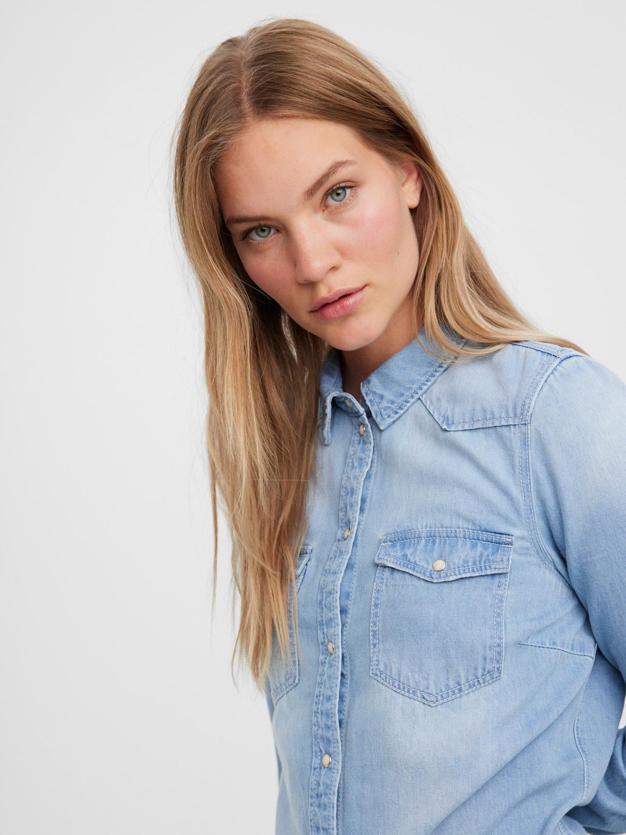 10277523/Light Blue Denim BIRCH STITCH VERO MODA
