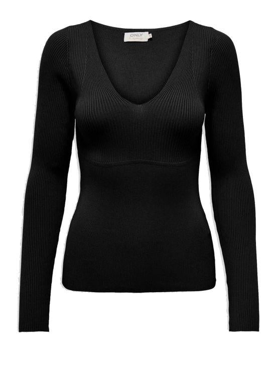 ONLLISA LS DETAIL V-NECK KNT 
