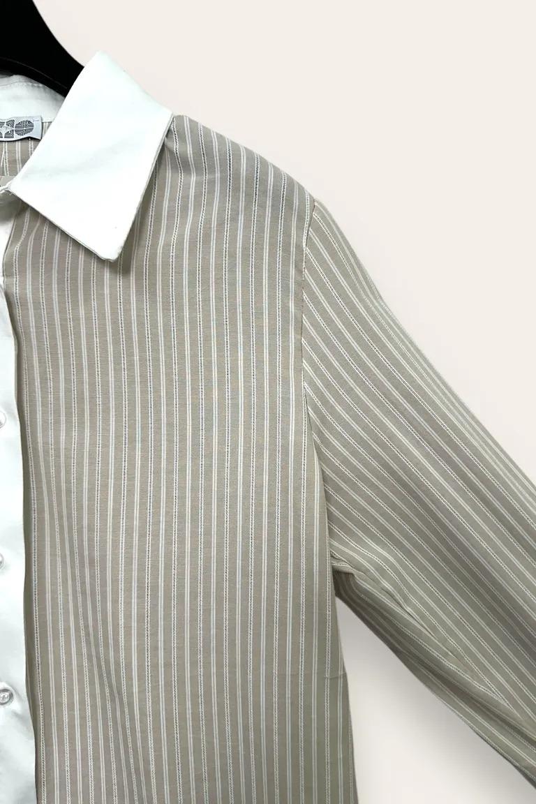 Camicia a righe CL-10684-CL-3517/Beige LOVEme
