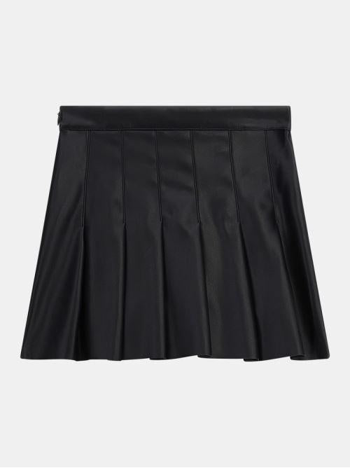 PU LEATHER PLEATED SKIRT 