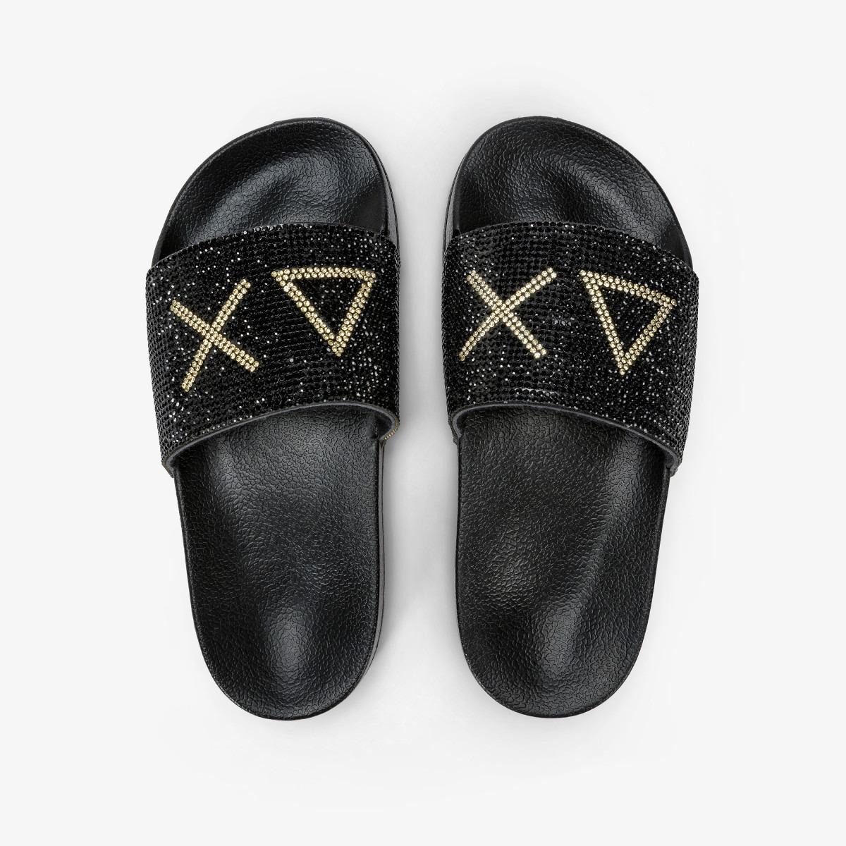 GIRL'S SLIPPERS LOGO STRASS 