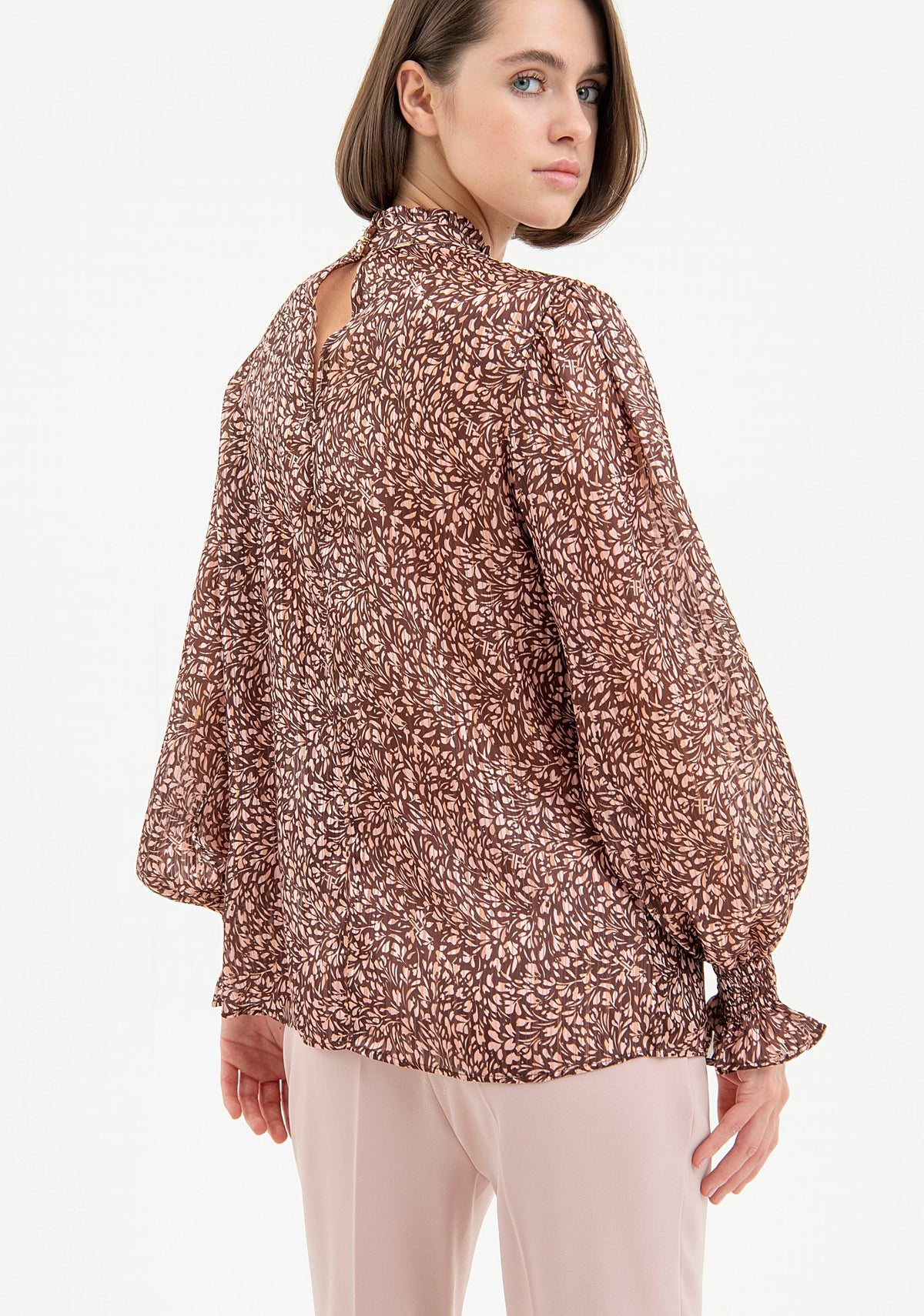 CAMISOLE PRINT BROWNPOWDER 
