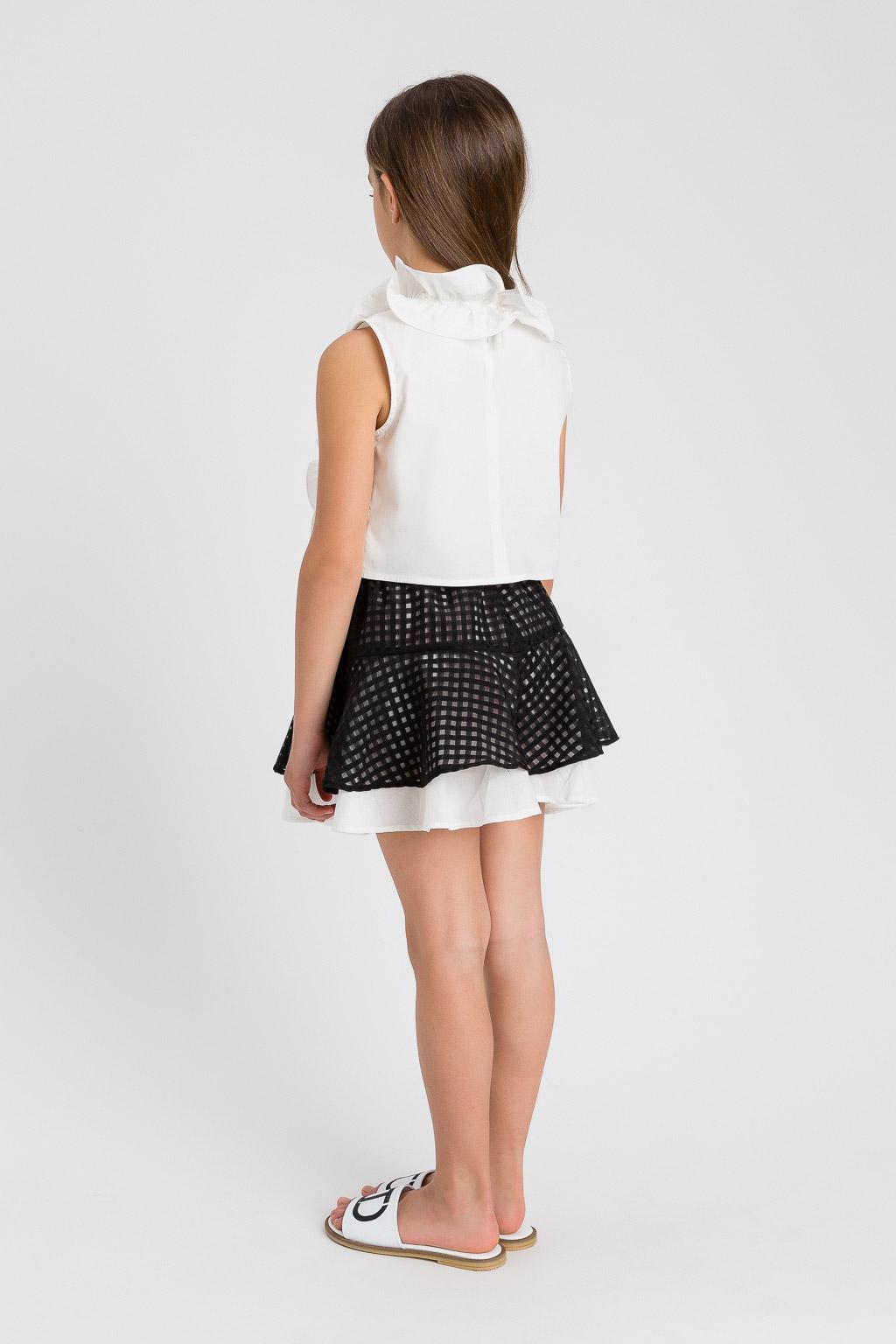 TOP CON ROUCHES SUL DAVANTI IN POPELINE 241GJ2121/11271 TWINSET