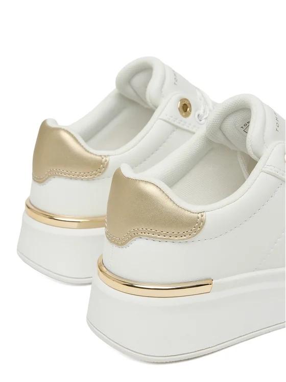 SNEAKER BASSA ALLACCIATA BIANCO/PLATINO 