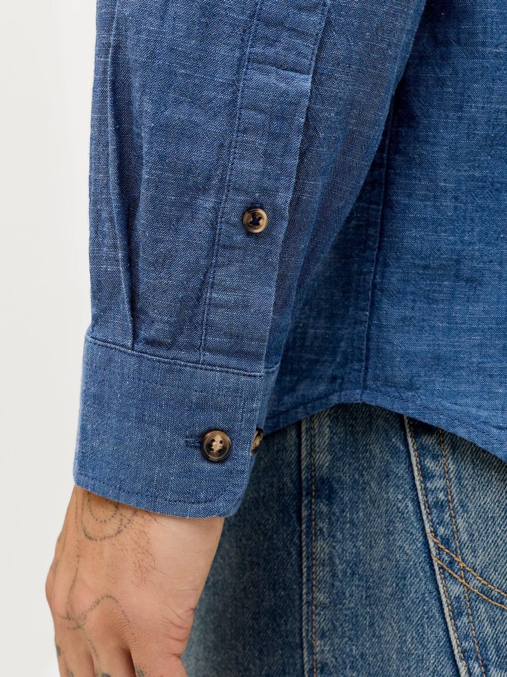 JJESUMMER LINEN BLEND SHIRT L/S SN 