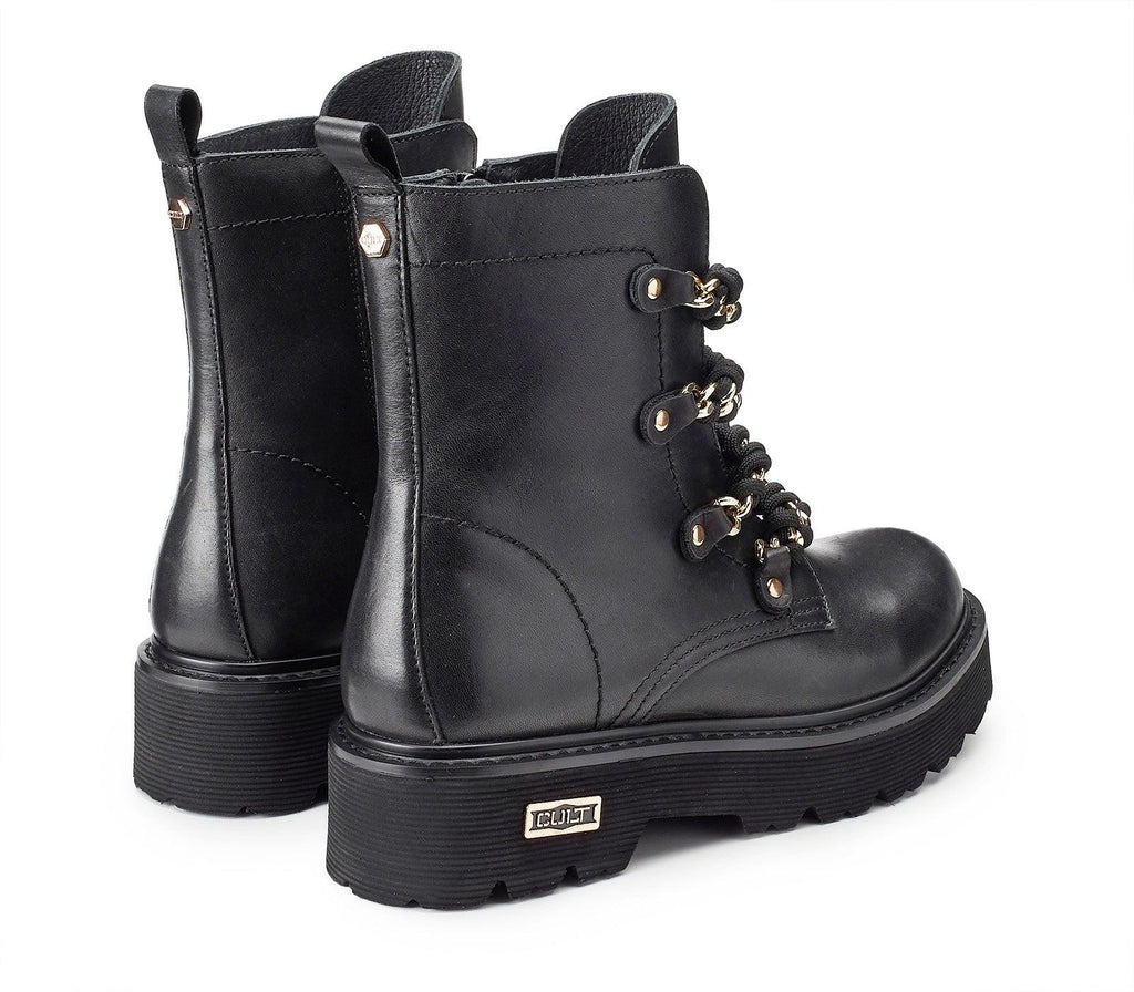 SLASH 4354 MID W LEATHER BLACK W/ WOWEN BAND & CHAIN CLW4354/00 CULT