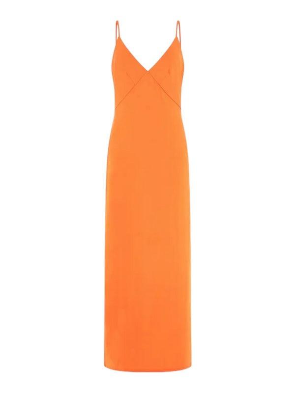 MICRO STRAPS RAMSHA LONG DRESS 