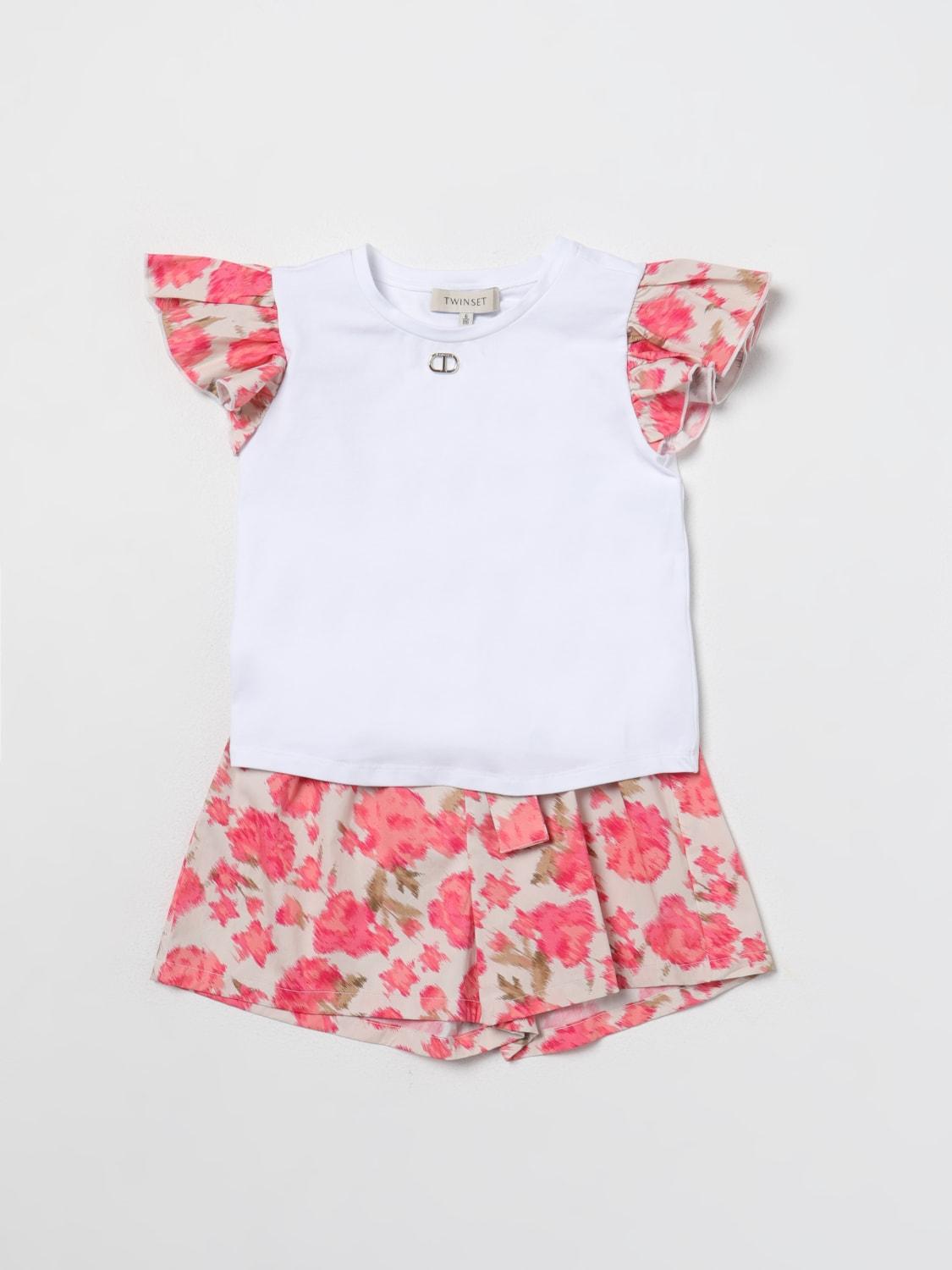 COMPLETO (T-SHIRT JERSEY+SHORTS POPELINE ST.FIORI) 241GJ221E/11385 TWINSET