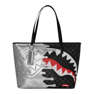 SPRAYGROUND SILVER SIDE DRIP TOTE